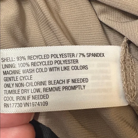 NWT Wild Fable Light Taupe Sleeveless Mock Neck Ruffle Dress Size XS - Picture 9 of 12